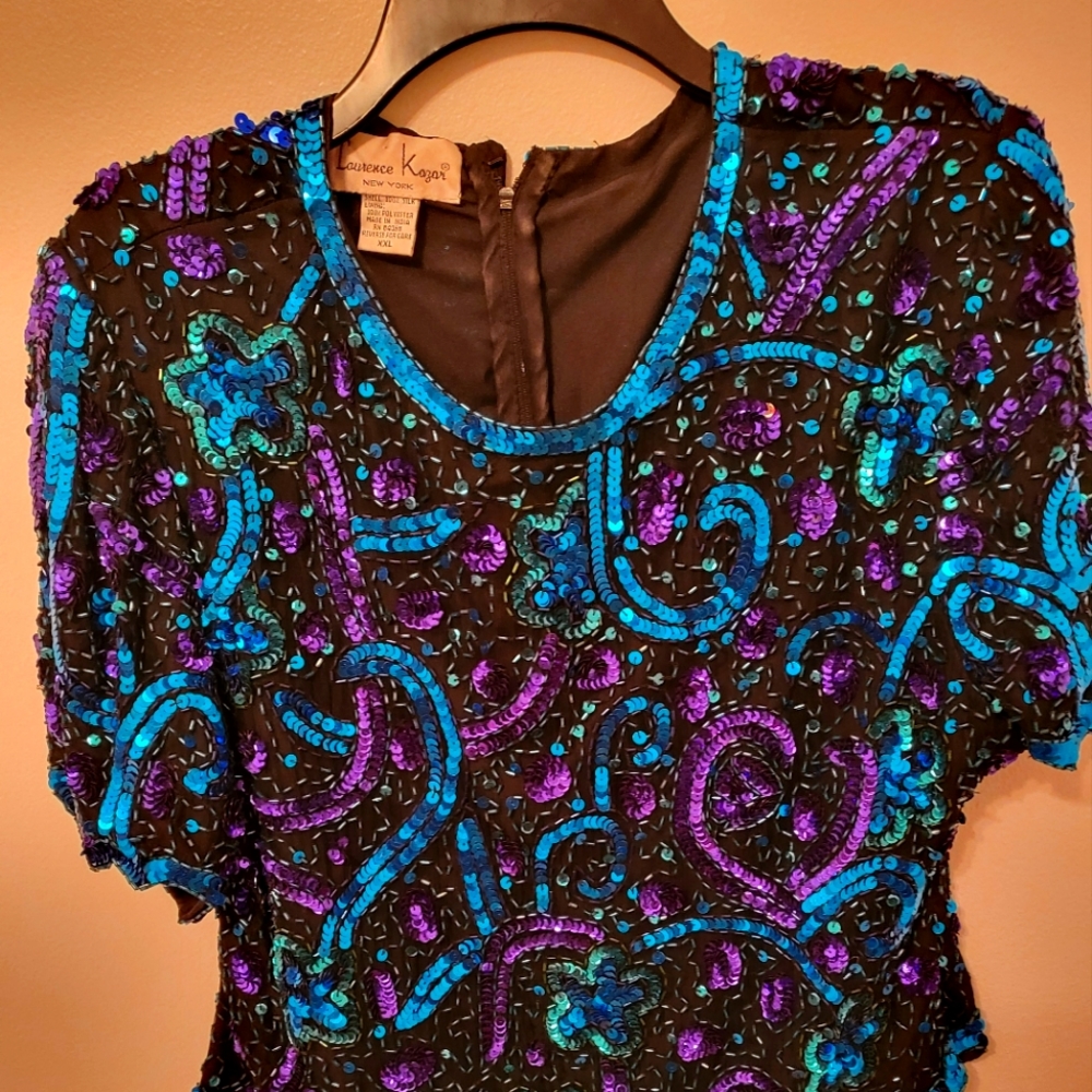 Silk blouse fits like large